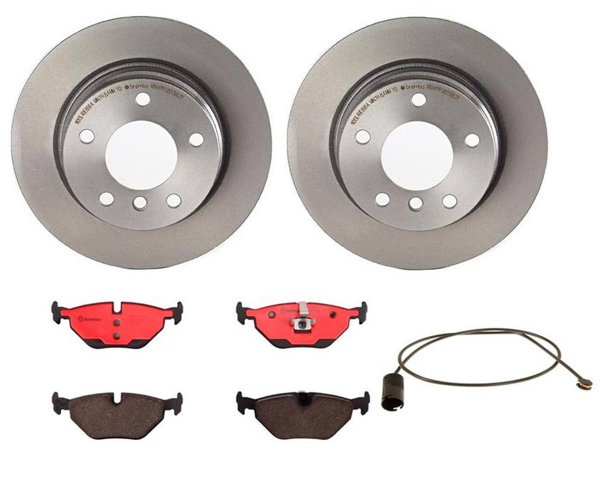 BMW Brembo Brake Kit - Pads and Rotors Rear (280mm) (Ceramic) 34351181342 - Brembo 1564842KIT